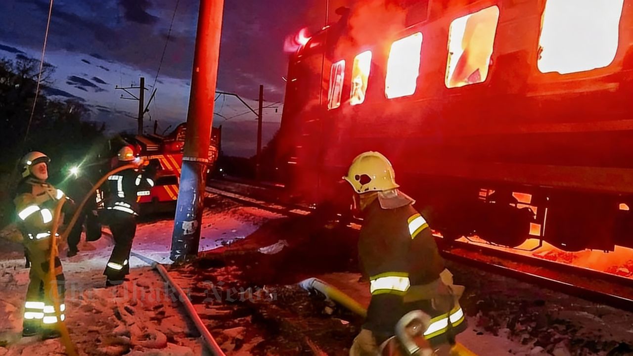 Russian Attacks in Ukraine Kill at Least 12, Passenger Train Hit
